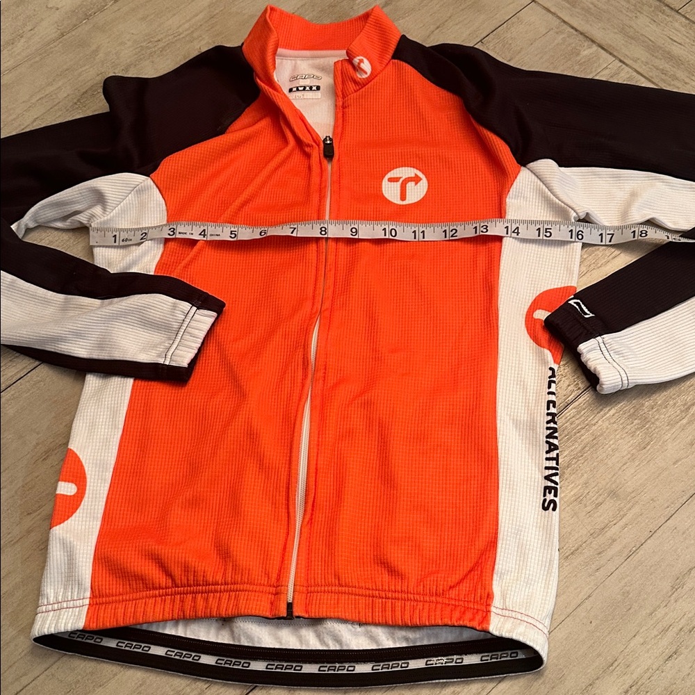 Women's Capo Cycling Jacket Performance Orange White size S - Picture 4 of 7